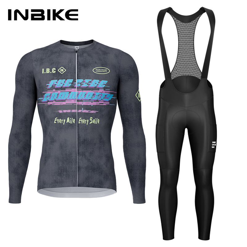 Mountain Biking Trousers - 인바이크 봄 가을 사이클링 세트 사이클링