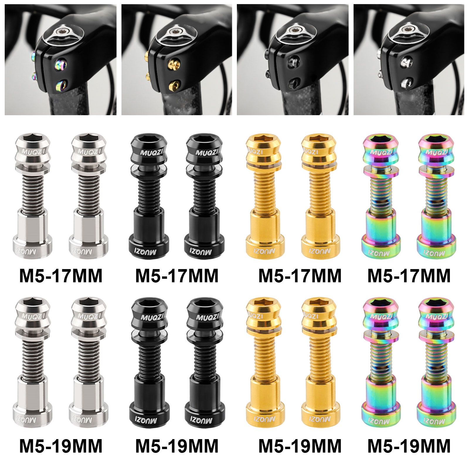 Mountain Biking Kit - 자전거 탄소 스템 볼트 너트 키트,