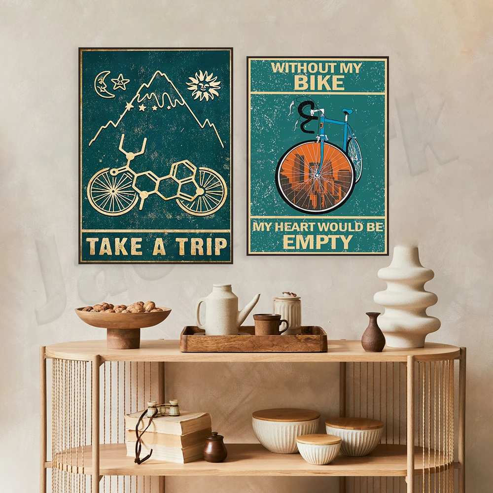 Mountain Biking Gifts - 산악자전거 프린트, 산악자전거 여행 포스터, 캔버스