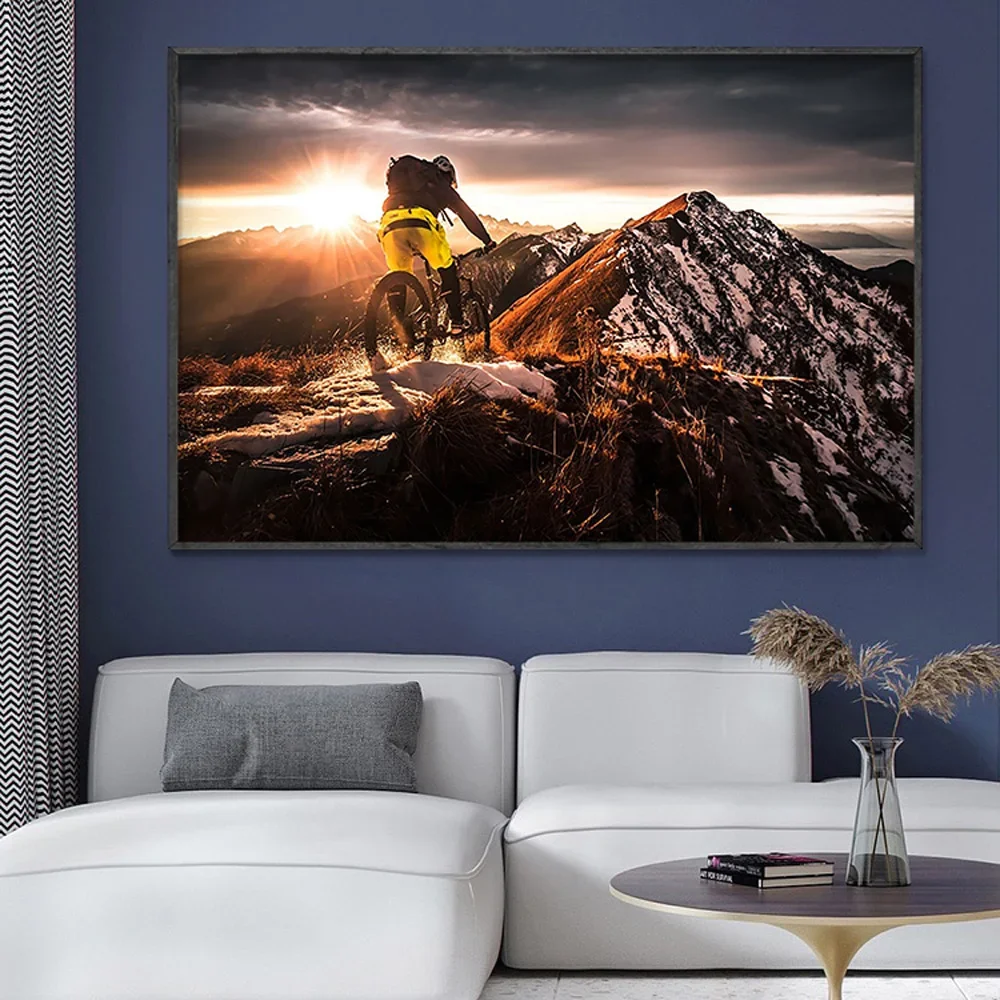Mountain Biking Movies - SP080 실크 천 벽 포스터 산악