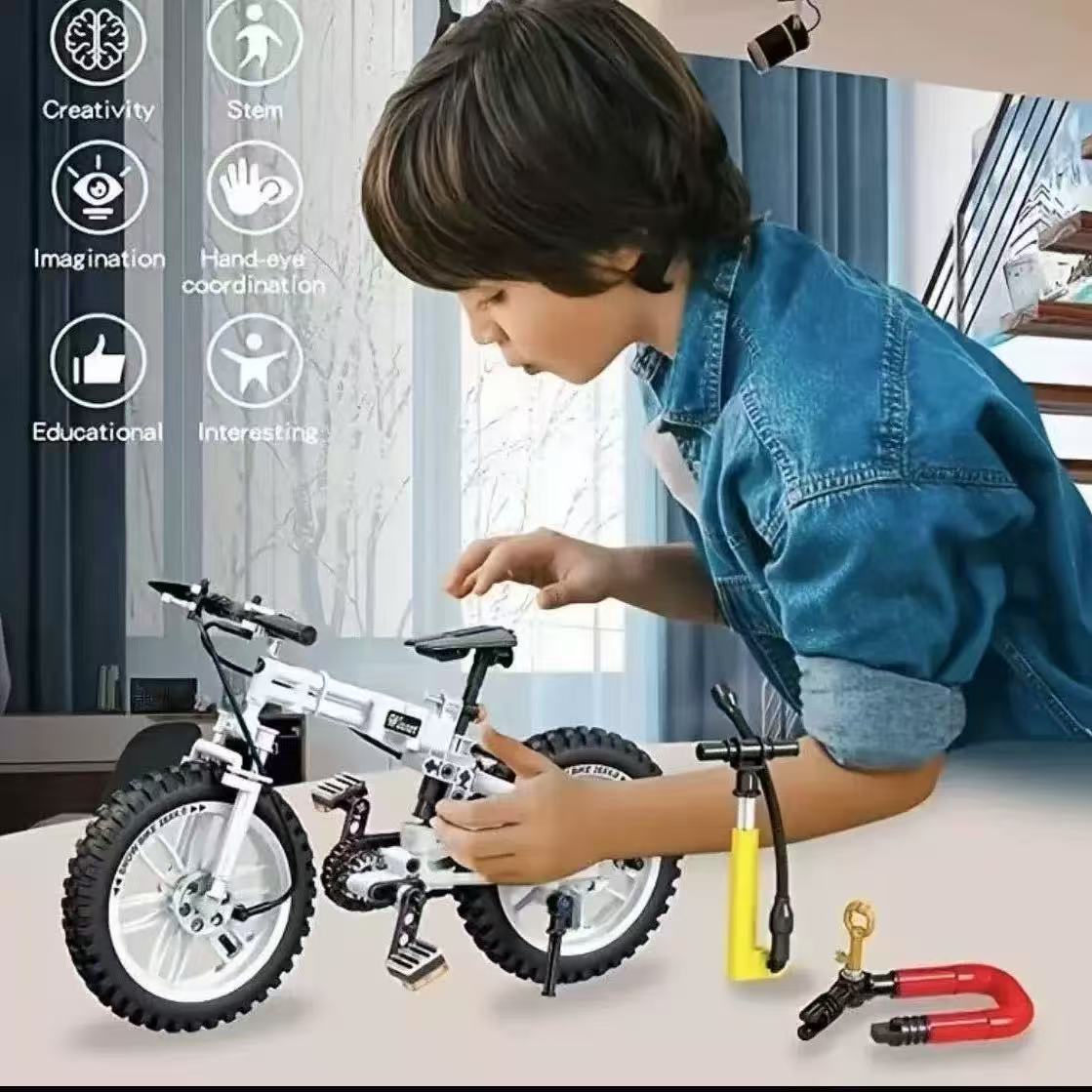 246PCS 자전거 산악 자전거 빌딩 블록 모델 기술  - Mountain Biking Gifts 리뷰 및 가격