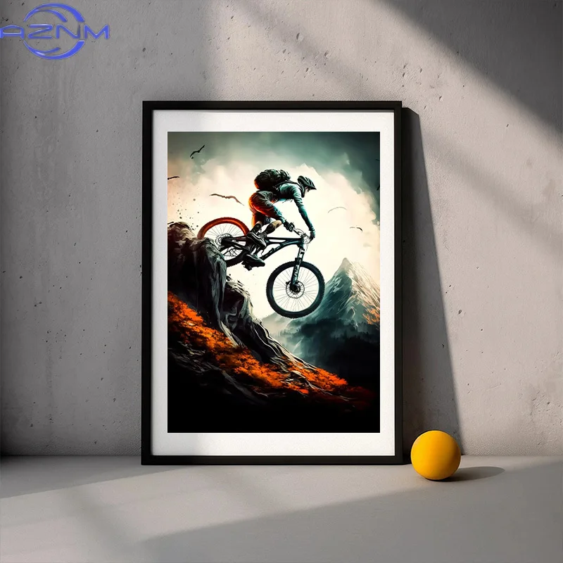 AZNM 모던 산악 자전거 포스터 및 프린트, 스포츠  - Mountain Biking Pictures 리뷰 및 가격