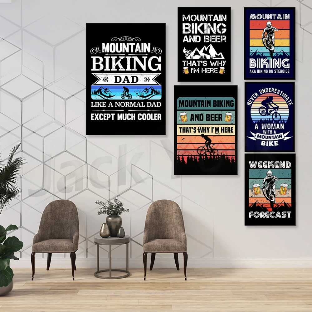 산악 자전거 인쇄 캔버스 회화 레트로 여행 포스터 야외 - Mountain Biking Extreme 리뷰 및 가격