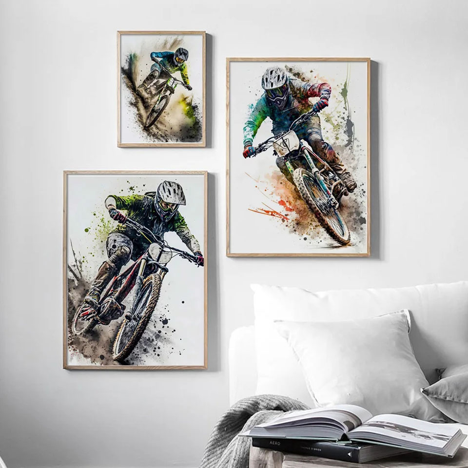 산악 자전거 스포츠 벽 예술 Diy 다이아몬드 그림 전 - Mountain Biking Pictures 리뷰 및 가격