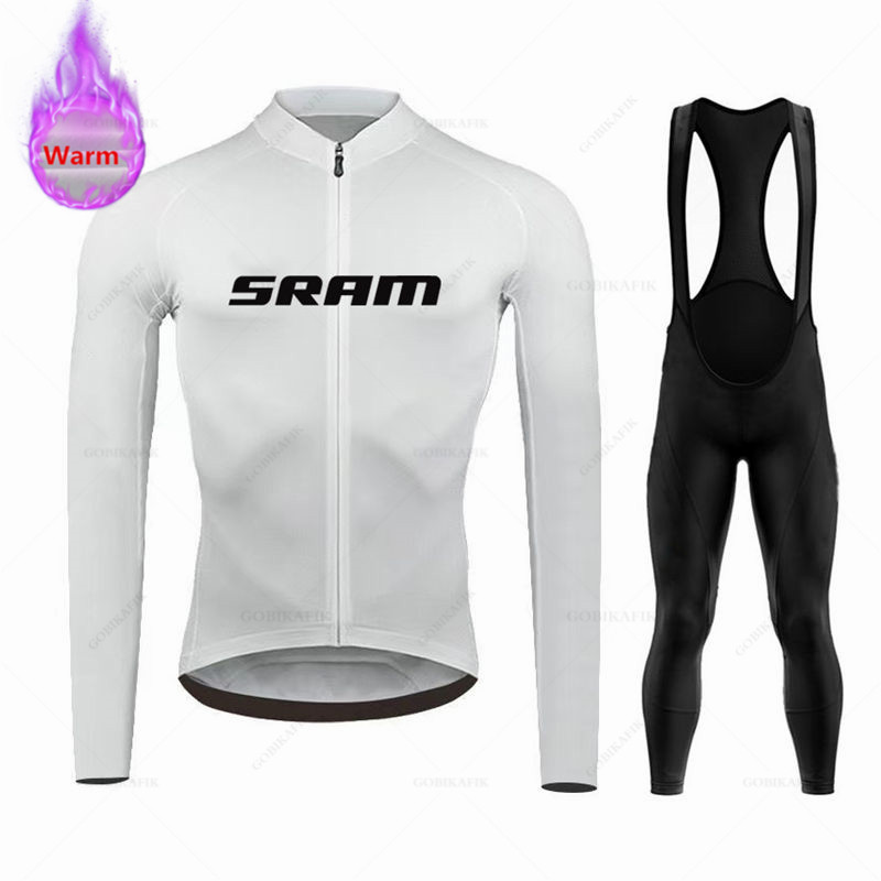 Sram 팀 겨울 긴 소매 열 양털 사이클링 저지 세트 - Mountain Biking Trousers 리뷰 및 가격