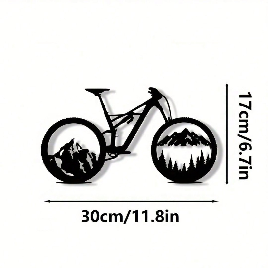 블랙 메탈 산악 자전거 타이어 아트, 자연 풍경 벽 장 - Mountain Biking Gifts 리뷰 및 가격